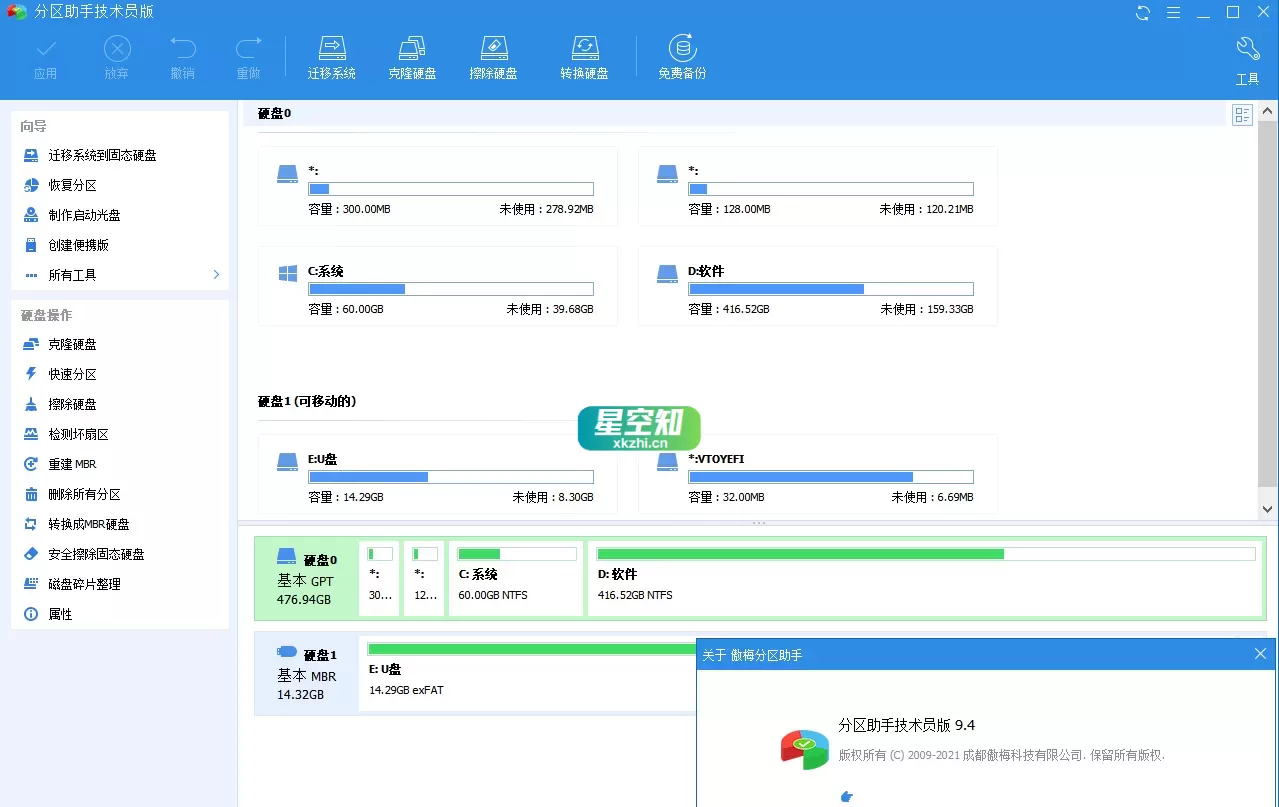 AOMEI PAssist分区助手技术员 v10.8.2 绿色便携版-泽客网